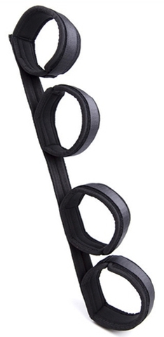 Barre avec Menottes Spreader Nylon noir – Image 2