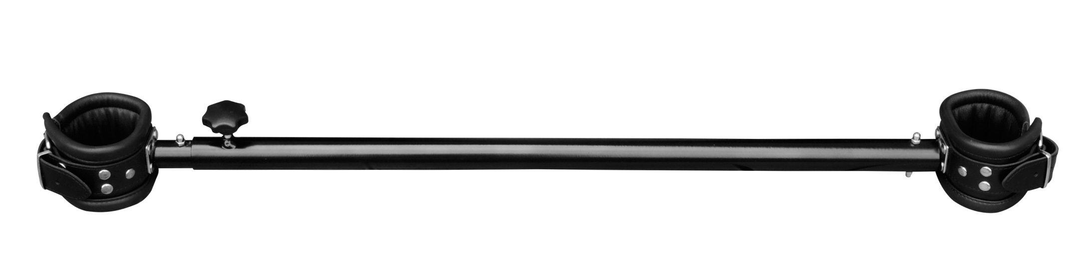 Barre en métal réglable avec menottes en cuir - 65 à 120cm – Image 3