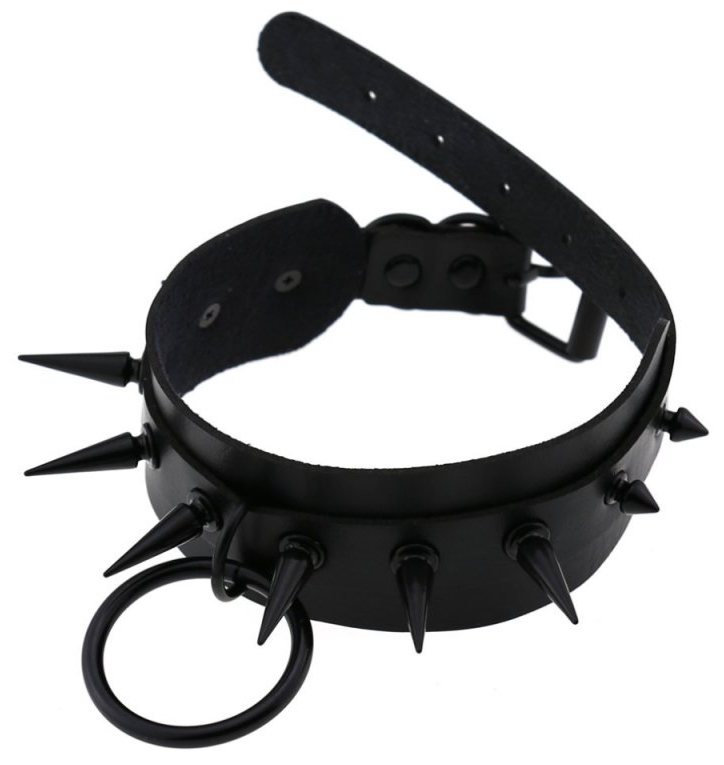 Collier à pointes Strobo Lish Noir – Image 2