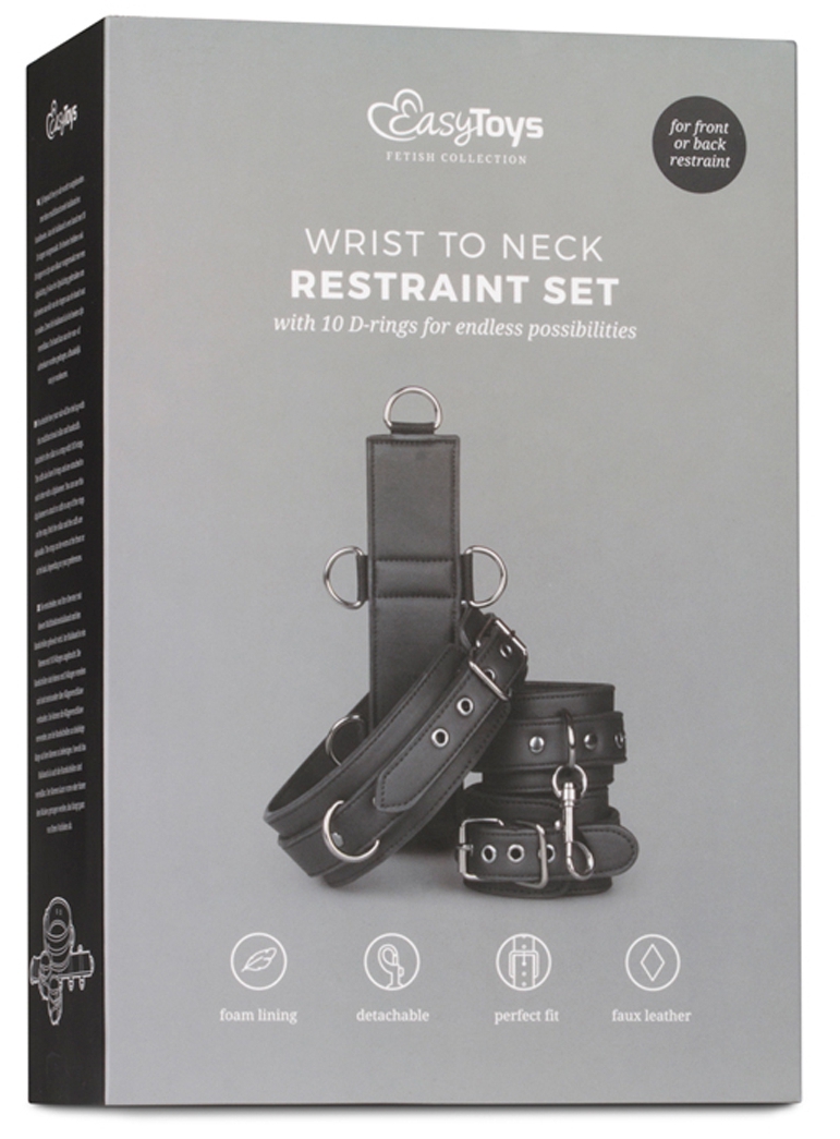 Collier et menottes Restraint Set Simili – Image 2