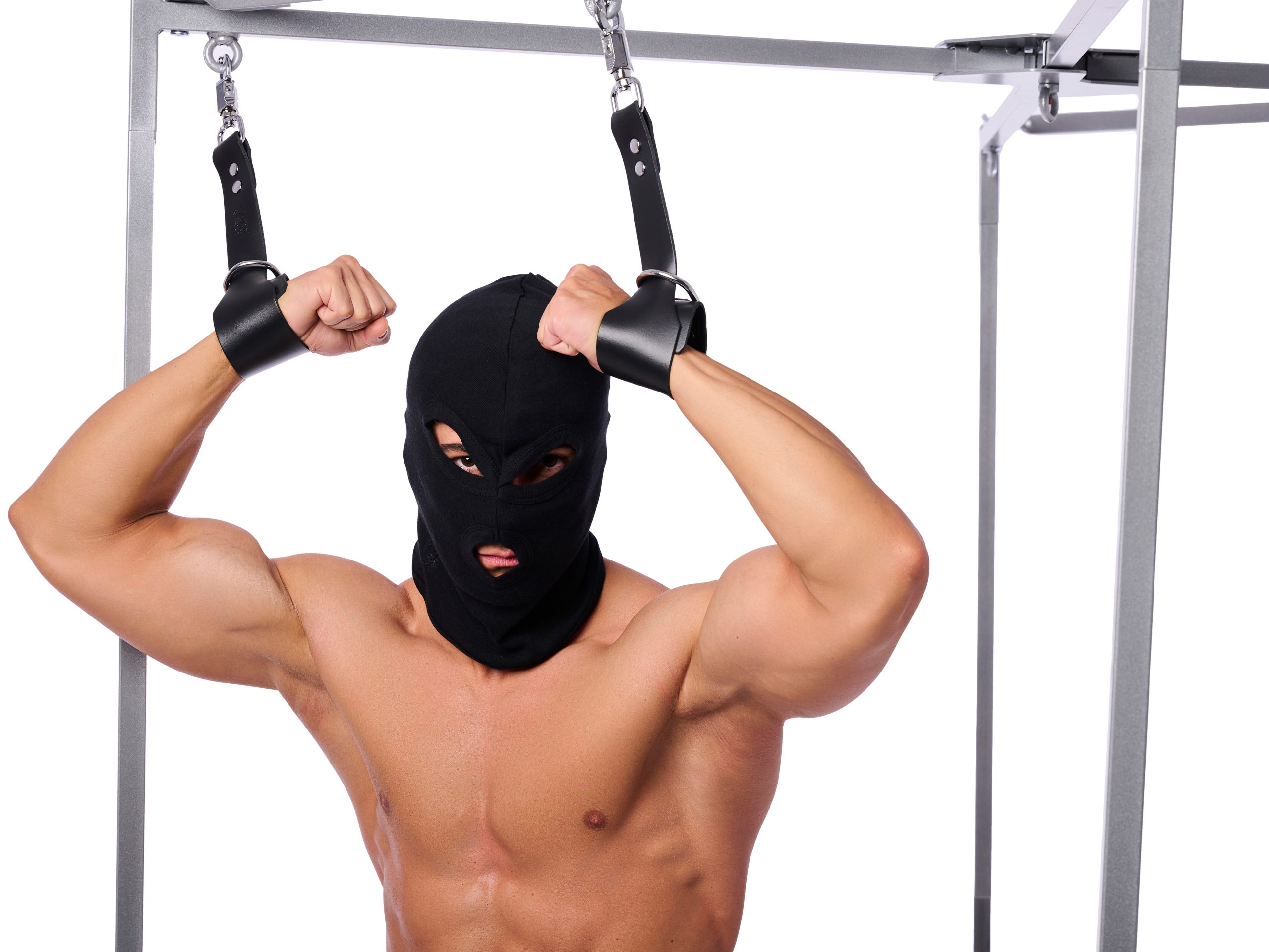 Menottes en cuir avec Mousqueton anti-panique