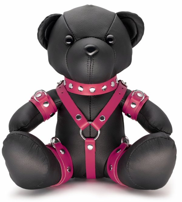 Ours en cuir EDDY The BDSM Teddy Bear Rose + Boite